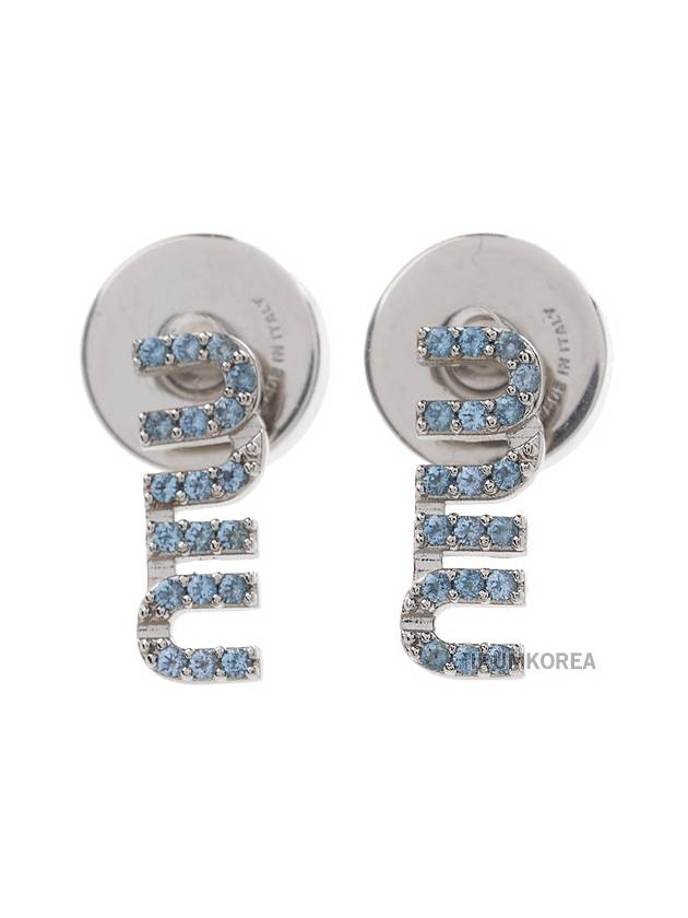 Women s Logo Crystal Earrings 5IO059 2DNC F03WR - MIU MIU - BALAAN 3