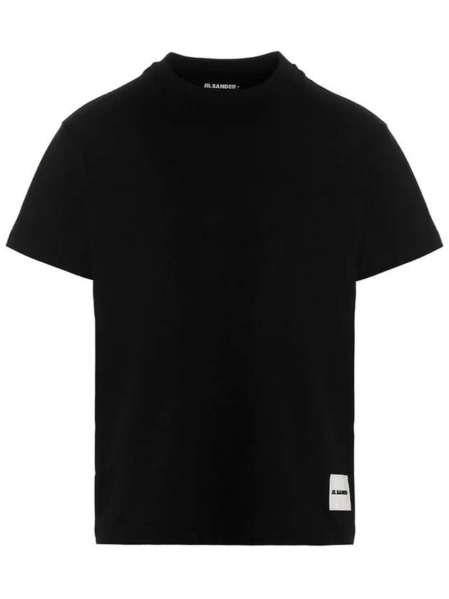 Logo Label Cotton 3 Pack Short Sleeve T-Shirt Black - JIL SANDER - BALAAN 5