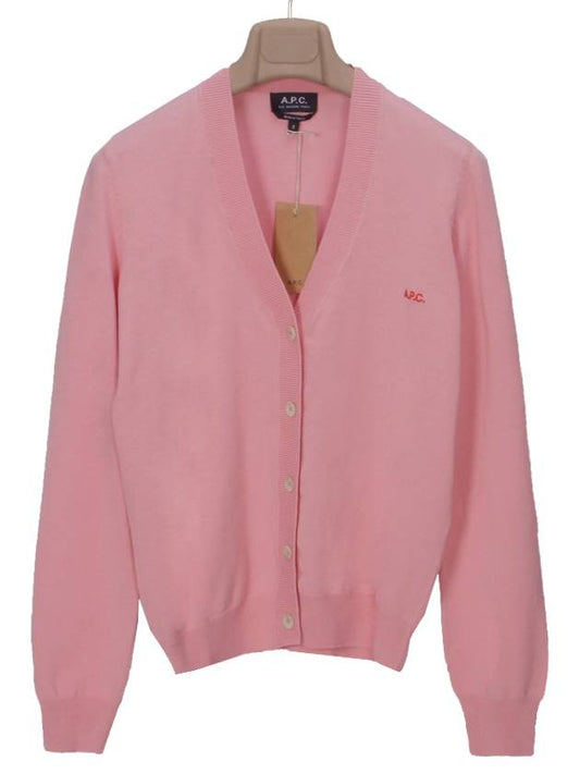 Bella Logo Embroidery Cardigan Pink - A.P.C. - BALAAN 2