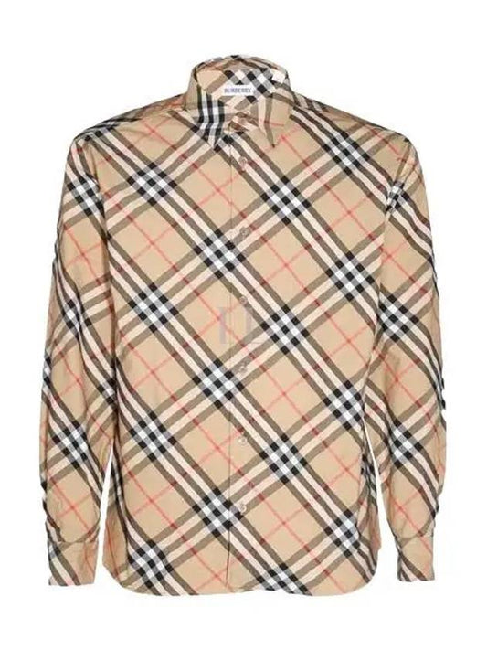 Vintage Check Long Sleeve Shirt Beige - BURBERRY - BALAAN 2