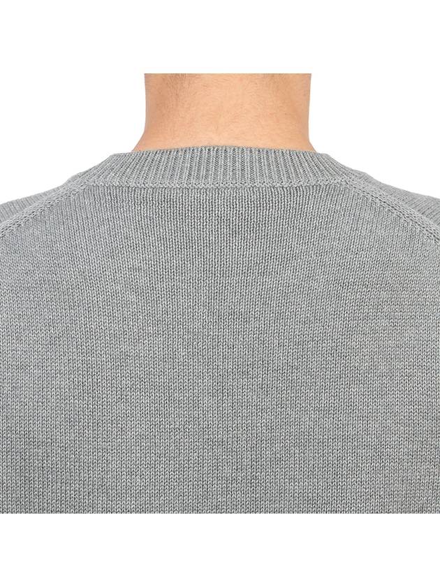 Embroidered Logo Knit Top Grey - ALEXANDER MCQUEEN - BALAAN 8
