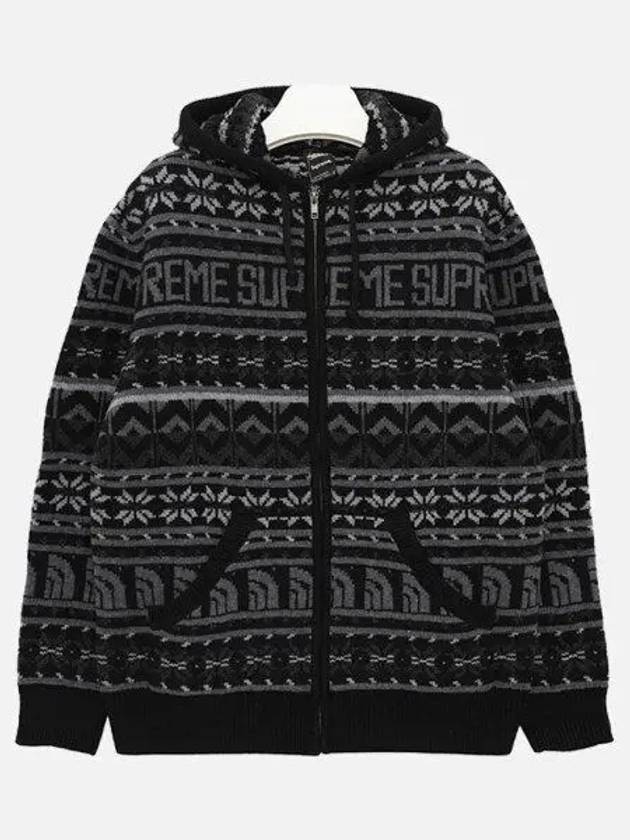 TNF zip up hooded sweater men s jacket FW22SK1 BLACK 1039943 - SUPREME - BALAAN 1