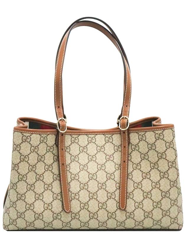 Gucci 815214 GG Emblem Dark Brown Leather Small Tote 2WAY - GUCCI - BALAAN 3