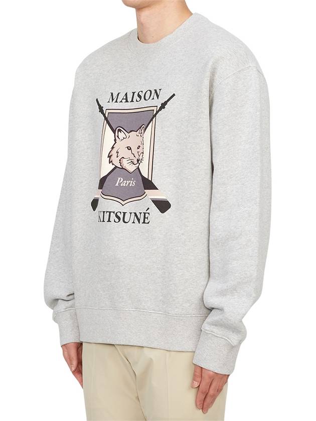 College Fox Print Sweatshirt Light Grey - MAISON KITSUNE - BALAAN 3