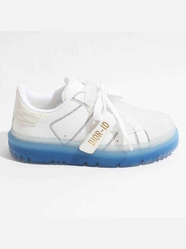 ID Rubber Calfskin Low Top Sneakers White Blue - DIOR - BALAAN 2