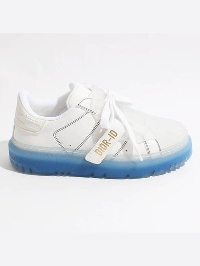 ID Rubber Calfskin Low Top Sneakers White Blue - DIOR - BALAAN 2