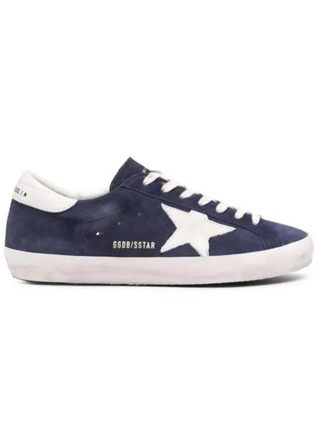 Superstar Suede Low Top Sneakers Navy - GOLDEN GOOSE - BALAAN 2