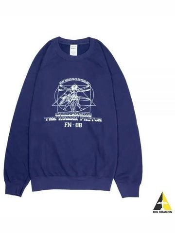 FR PHISIOLOGY NAVY BLUE logo printing sweatshirt - WILD DONKEY - BALAAN 1