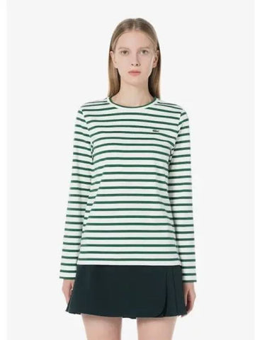 Women s Striped Long Sleeve T Shirt TF821E 54N 132 Domestic Product GQ2N24073051783 - LACOSTE - BALAAN 1