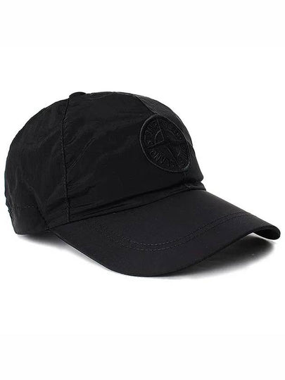 Wrinkled Nylon Metal 6 Panel Ball Cap Black - STONE ISLAND - BALAAN 2