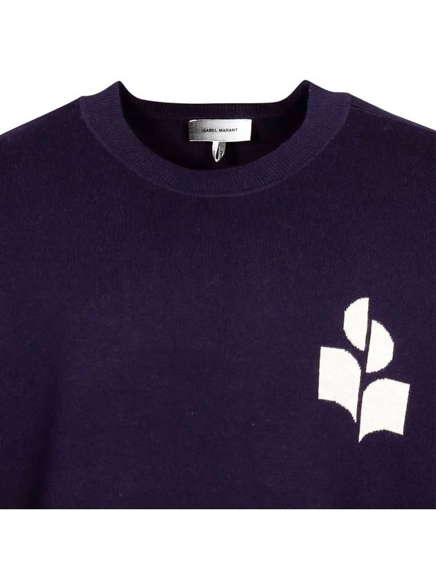 Atlee Logo Knit Top Navy - ISABEL MARANT - BALAAN 5