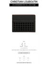 Chios Stud Card Wallet Black Red - CHRISTIAN LOUBOUTIN - BALAAN 3