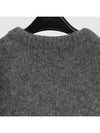 Men's MK Patch Oversized Alpaca Wool Knit Top Grey Melange - MAISON KITSUNE - BALAAN 5