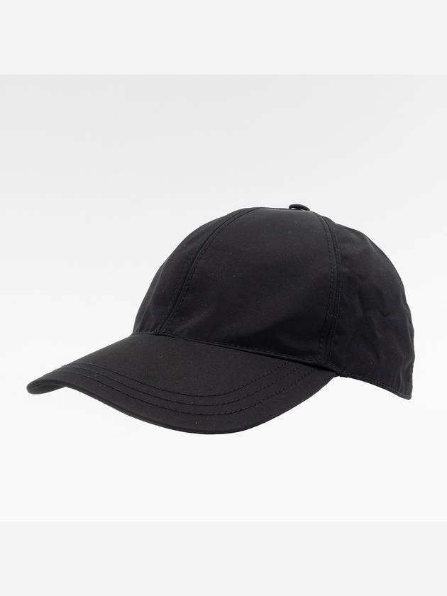 Triangle Logo Re Nylon Ball Cap Black - PRADA - BALAAN 5