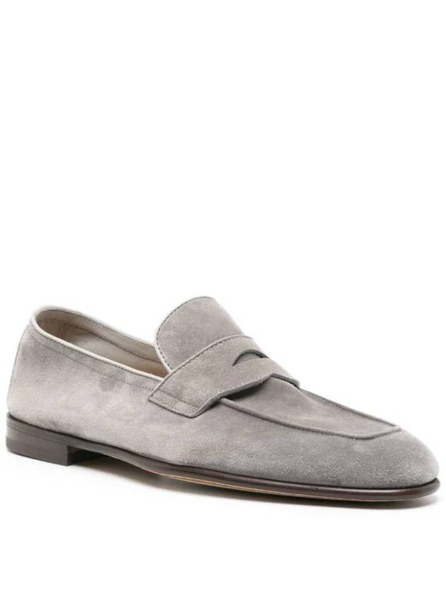 Suede Penny Slot Loafers Grey - BRUNELLO CUCINELLI - BALAAN 3