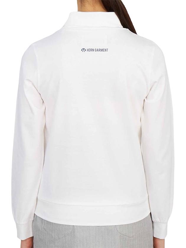 Golf wear high neck long sleeve t-shirt HCW 2A AA03 WHITE - HORN GARMENT - BALAAN 4