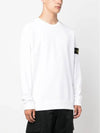 Brushed Cotton Fleece Garment Dyed Crewneck Sweatshirt White - STONE ISLAND - BALAAN 4