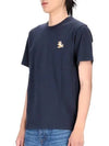 Chillax Fox Patch Classic Short Sleeve T-Shirt Navy - MAISON KITSUNE - BALAAN 2