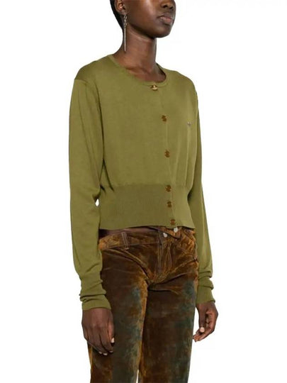 Bea Logo Cardigan Green - VIVIENNE WESTWOOD - BALAAN 2