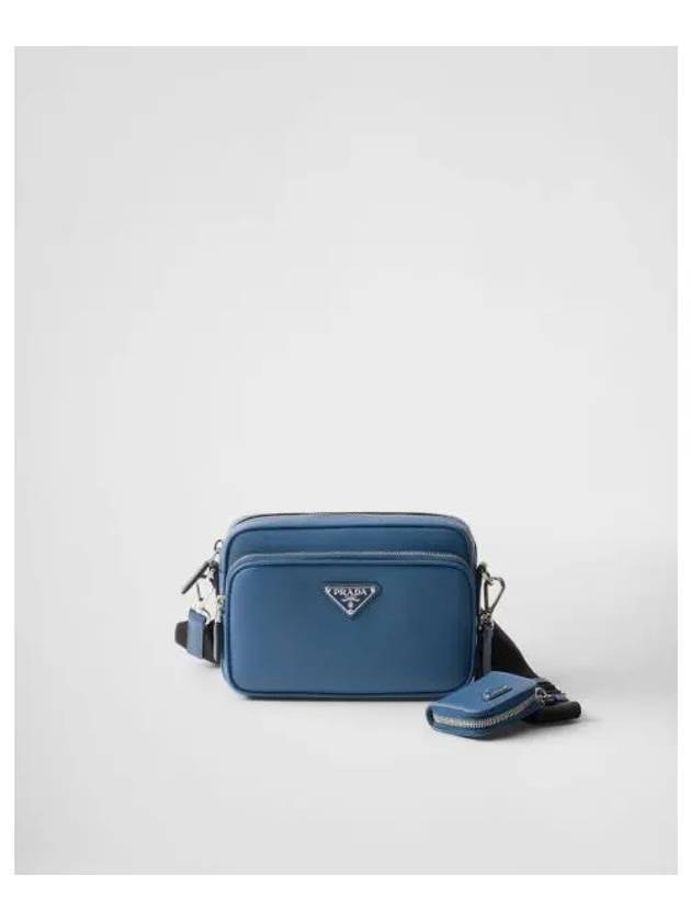 Saffiano Leather Shoulder Bag Air Force Blue - PRADA - BALAAN 2