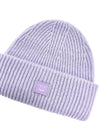 Small Face Logo Beanie Purple Melange - ACNE STUDIOS - BALAAN 4