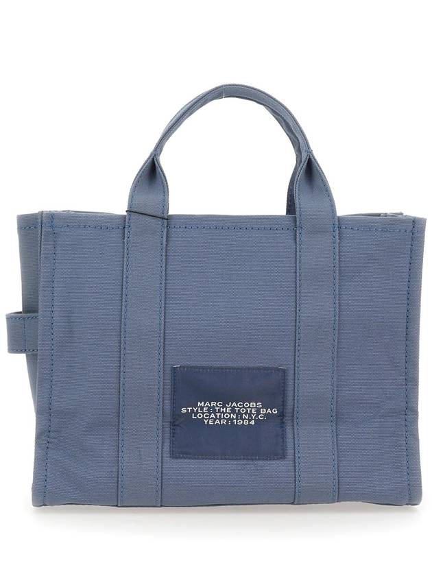 Logo Medium Canvas Tote Bag Blue - MARC JACOBS - BALAAN 5