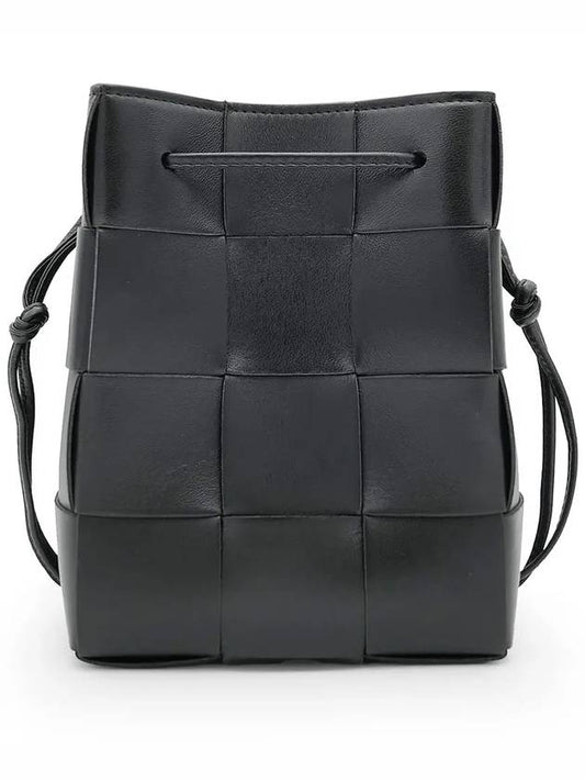 Intrecciato Cassette Small Bucket Bag Black - BOTTEGA VENETA - BALAAN 2