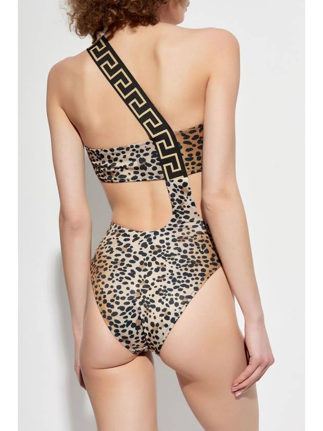 Versace One-piece Swimsuit With Animal Print, Women's, Beige - VERSACE - BALAAN 4