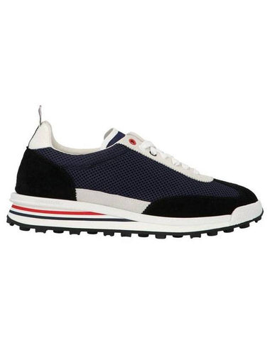 Men's Nylon Tech Runner Low Top Sneakers Blue - THOM BROWNE - BALAAN 1