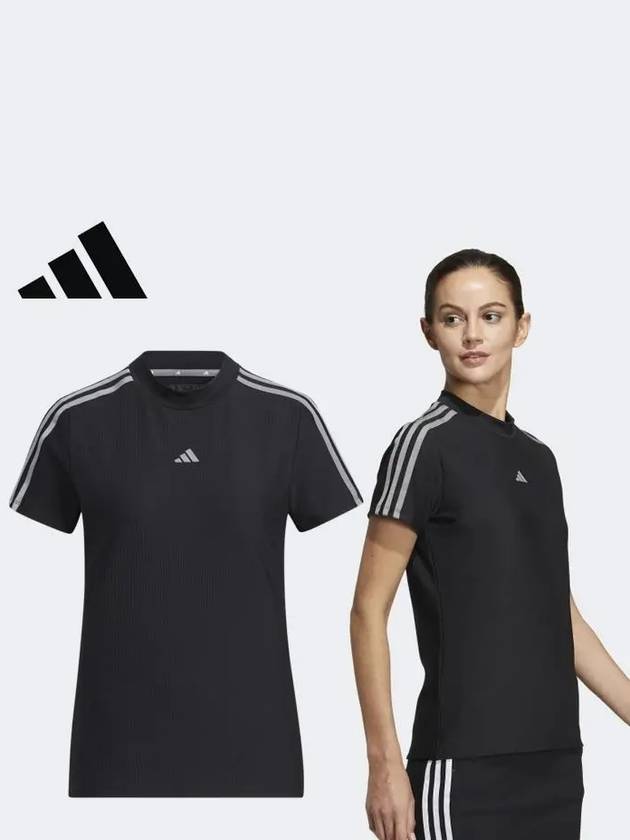 HS9014 Women’s 3S Mock Neck Short Sleeve Shirt - ADIDAS GOLF - BALAAN 1