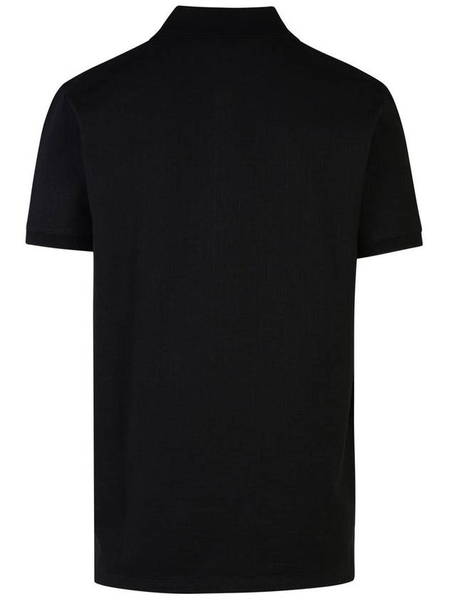 Balmain Black Cotton Polo Shirt - BALMAIN - BALAAN 3