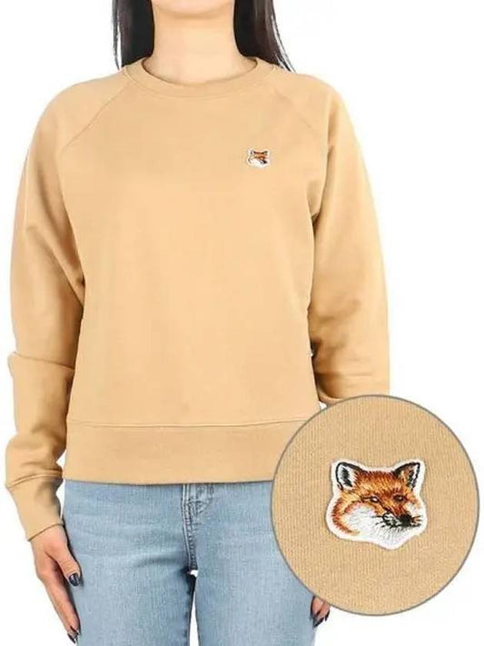 Women s Fox Head Sweatshirt AW00303KM0001 BEIGE 270207 - MAISON KITSUNE - BALAAN 1