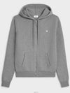 Triomphe Wool Zip-Up Hoodie Medium Grey - CELINE - BALAAN 2