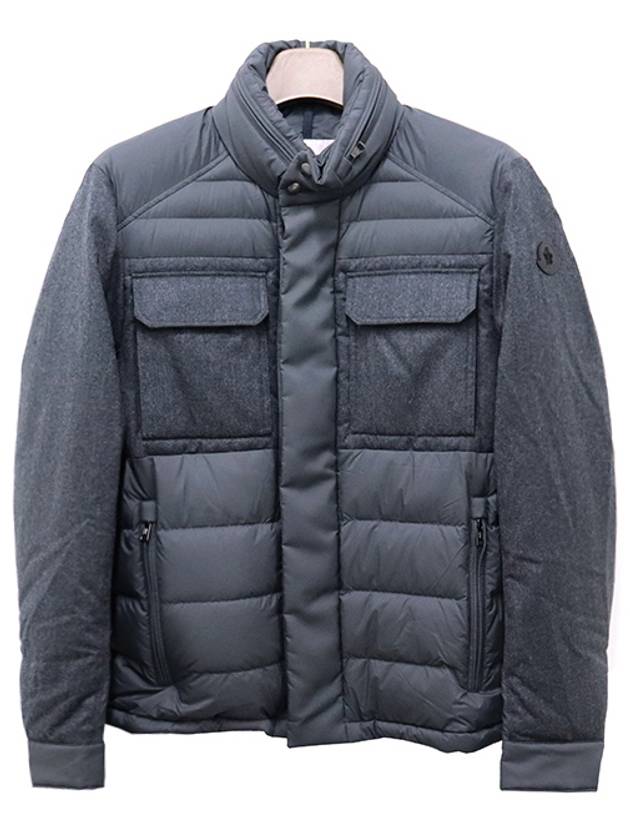 Men s Logo Patch VALLANTA Down Padded Jacket Dark Gray 1A00046 596K7 927 - MONCLER - BALAAN 1