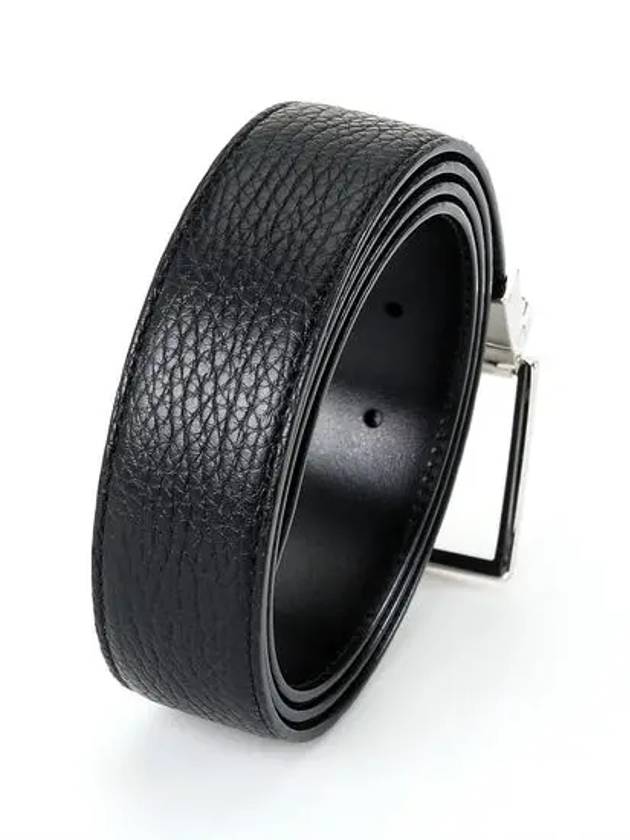 Charlton Classic Buckle Leather Belt Black - BALLY - BALAAN 3