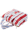 Wash Striped Small Tool Canvas Tote Bag Red - THOM BROWNE - BALAAN 5