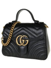 GG Marmont Mini Top Handle Tote Bag Black - GUCCI - BALAAN 3