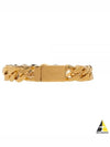 Two-Tone Logo Chain Link Bracelet Gold - SAINT LAURENT - BALAAN 2