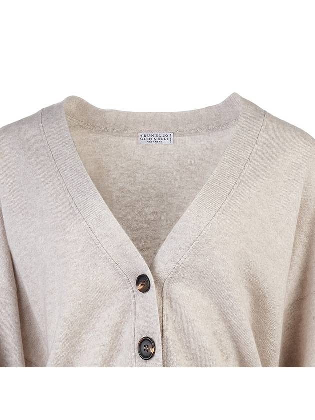 Women's Cashmere Cardigan Grey - BRUNELLO CUCINELLI - BALAAN 5