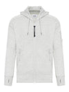 Diagonal Raised Fleece Hooded Jacket Grey - CP COMPANY - BALAAN 1