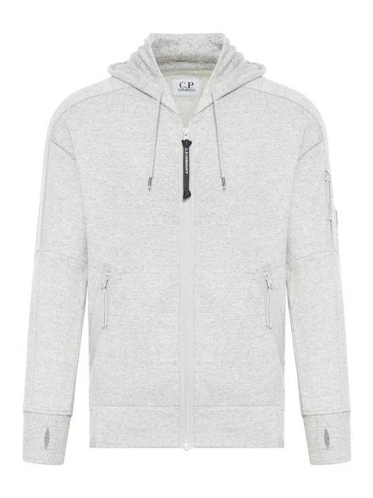 Diagonal Raised Fleece Hooded Jacket Grey - CP COMPANY - BALAAN 1