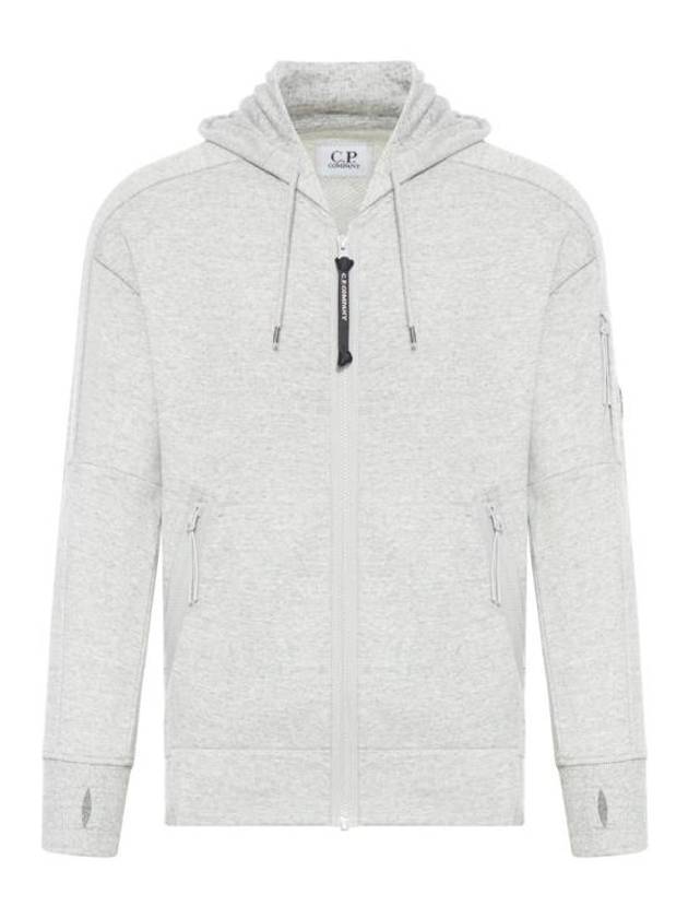 Diagonal Raised Fleece Hooded Jacket Grey - CP COMPANY - BALAAN 1