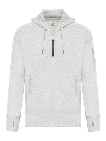 Diagonal Raised Fleece Hooded Jacket Grey - CP COMPANY - BALAAN 1