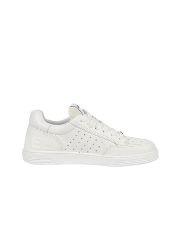 Embossed Logo Calfskin Low-Top Sneakers White - CHANEL - BALAAN 1