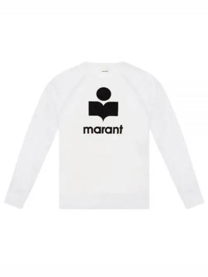 Kieffer Logo Print Linen Long Sleeve T-Shirt White - ISABEL MARANT - BALAAN 2