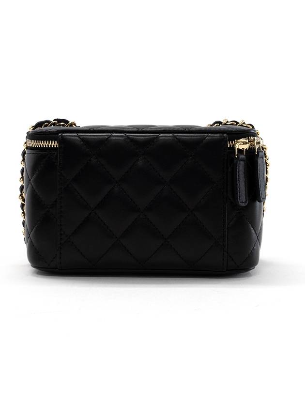 Small Classic Vanity Bag with Chain Lambskin & Gold Black - CHANEL - BALAAN 9