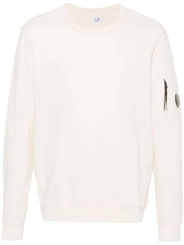 Light Fleece Sweatshirt Beige - CP COMPANY - BALAAN 1