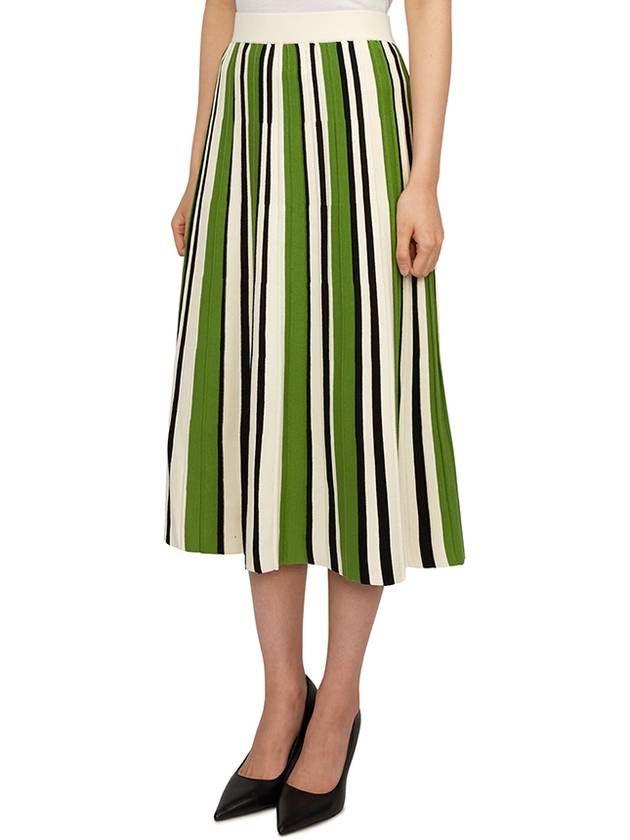 Editta Long Pleated Skirt Green - MAX MARA - BALAAN 3