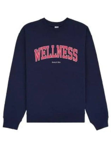 WELLNESS IVY CREWNECK NAVY CR662 Crew Neck Sweatshirt 1342131 - SPORTY & RICH - BALAAN 1