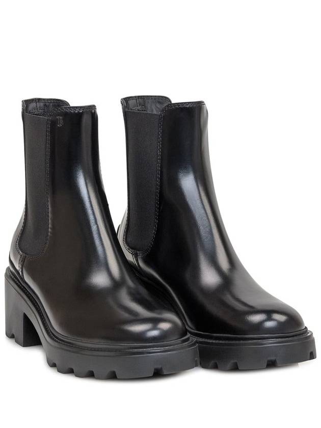 Glossy Leather Chelsea Boots Black - TOD'S - BALAAN 3